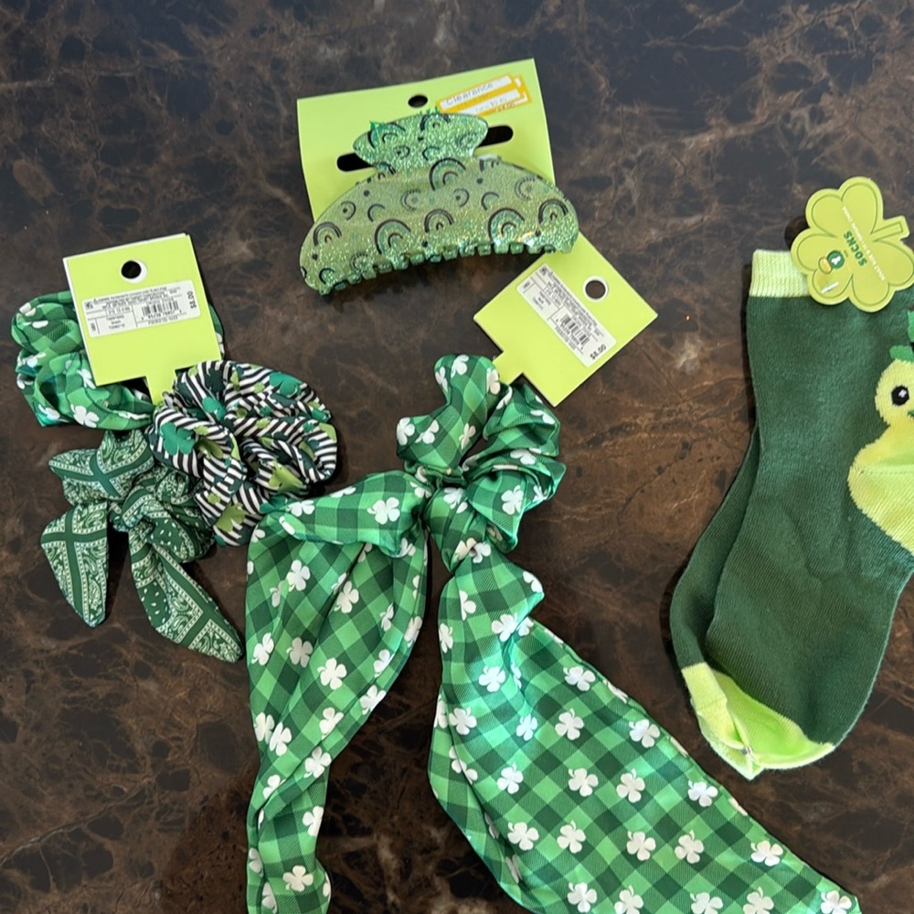 New! St. Patrick’s Day Bundle- Hair Accessories and Socks